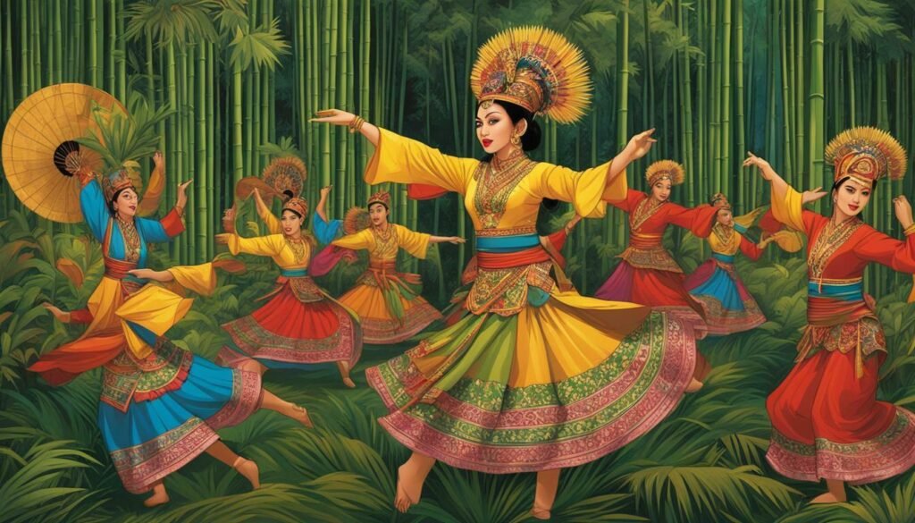 Maranao people performing Singkil