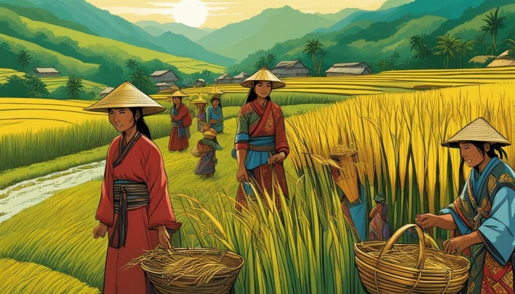 Yakan people farming rice