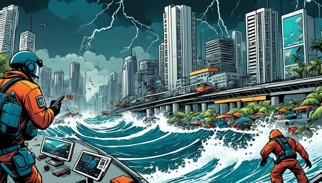 Rainstorm prediction and tsunami management
