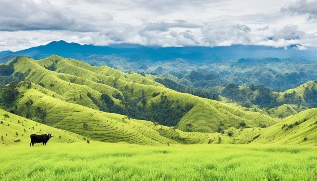 undulating plateaus in Bukidnon