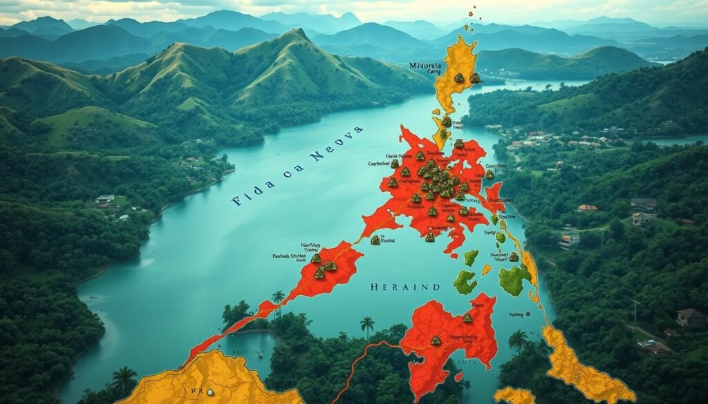 Geographical presence of NPA in Philippines