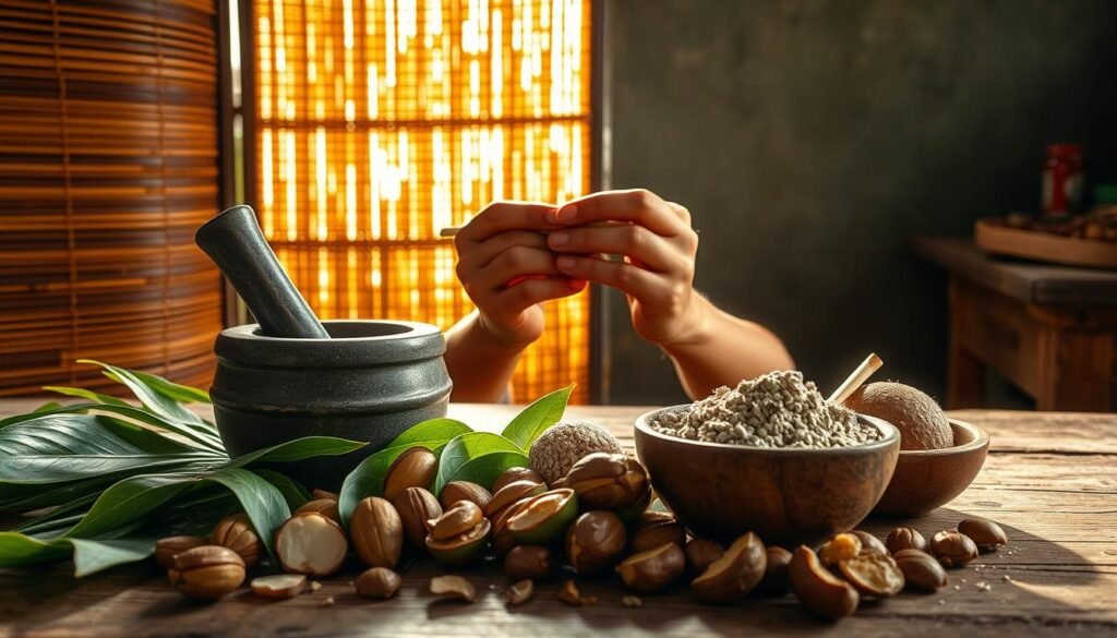 traditional betel nut preparation